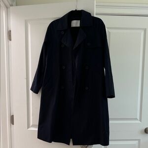 Everlane Women's Navy Double-Breasted Coat